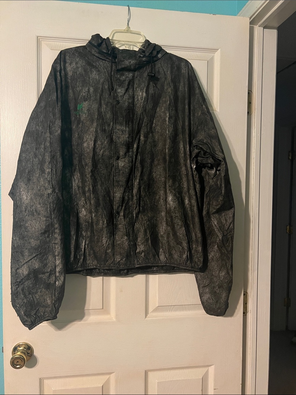 Frog Toggs Outer Wear Black Two-Piece Hooded Set - Lightweight Jacket & Pants. - Picture 10 of 13